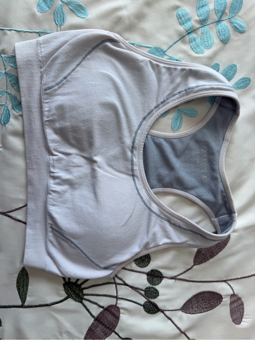 Danskin Light Gray Racerback Sports Bra